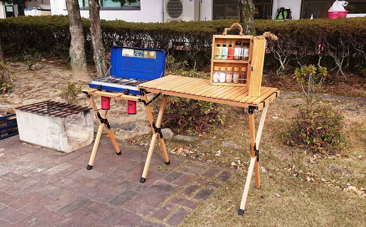 フィールドア ウッドロールキッチンテーブル 中古美品 フィールドア