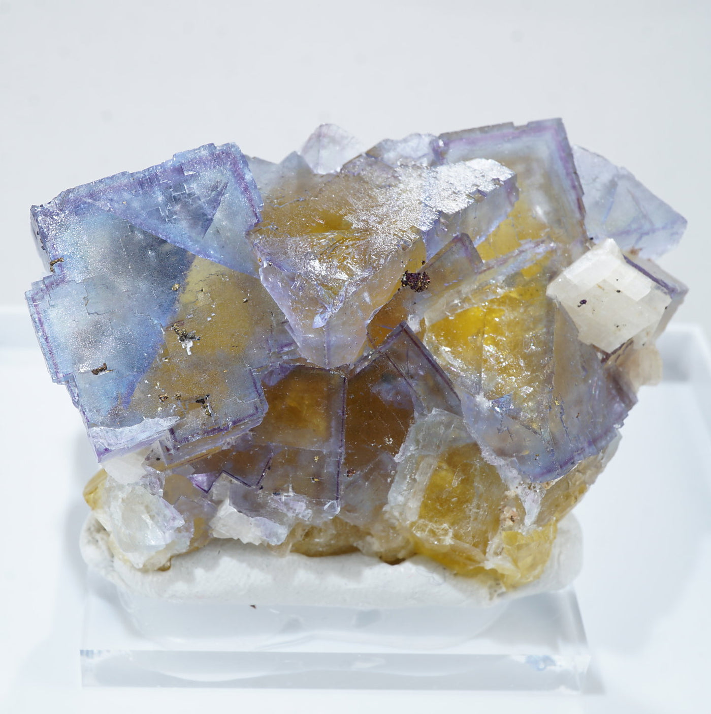 348 ブルーゾーニング×イエロー フローライト ドイツ産 348 ブルー