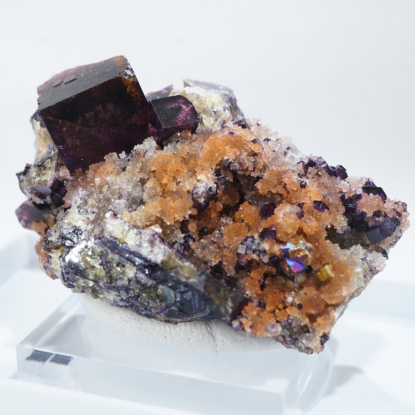 ドイツ10000 Ritter Mine産 フローライト・水晶＆カラーパイライト付き