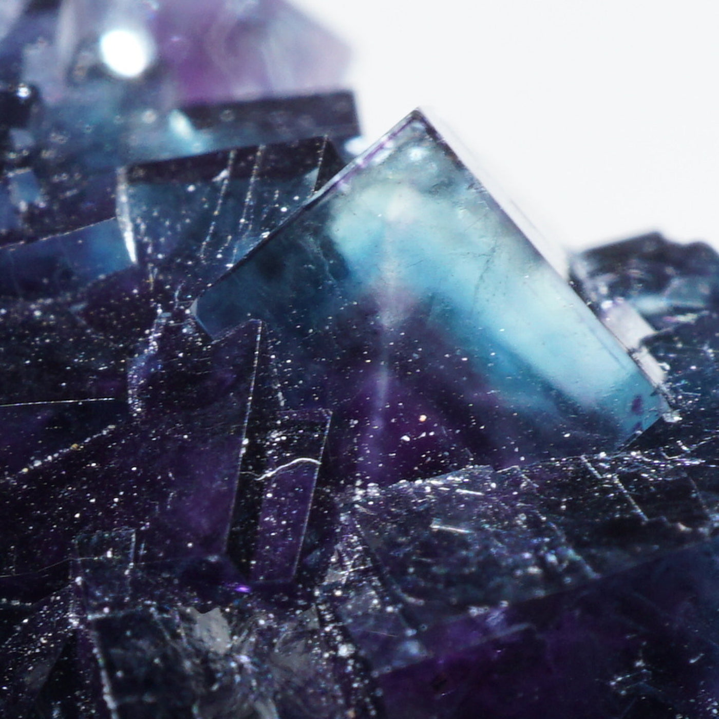 347 オコルス鉱山産 パープル ブルー フローライト特選品！ナミビア