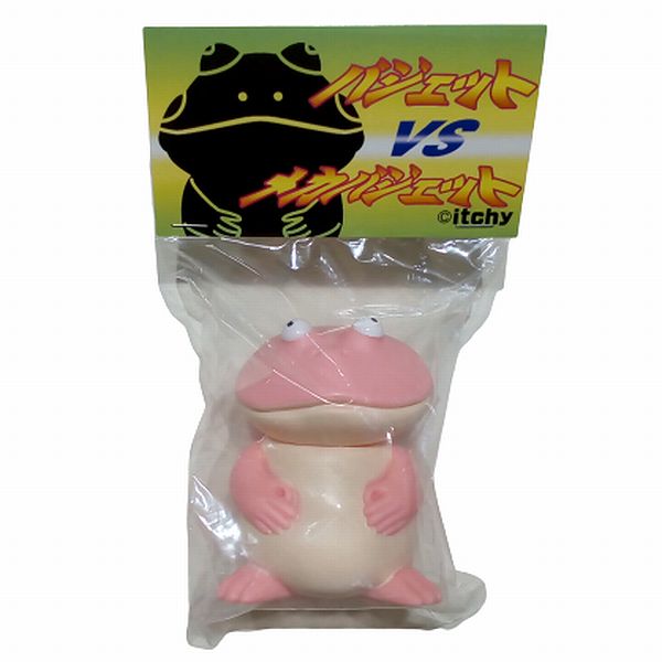 カエル型ピンクフィギュア 花と蝶の夢見るピンクアマガエル | Thyme_G