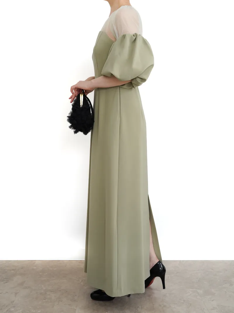 Ameri VINTAGE（アメリ ヴィンテージ）SOUFFLE SLEEVE GEORGETTE DRESS