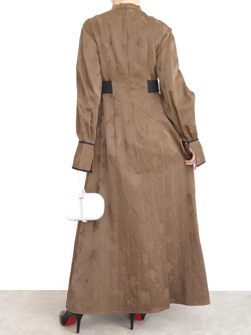 CLANE（クラネ）VINTAGE FLOWER SATIN DRESS（ブラウン/1） | ブランド