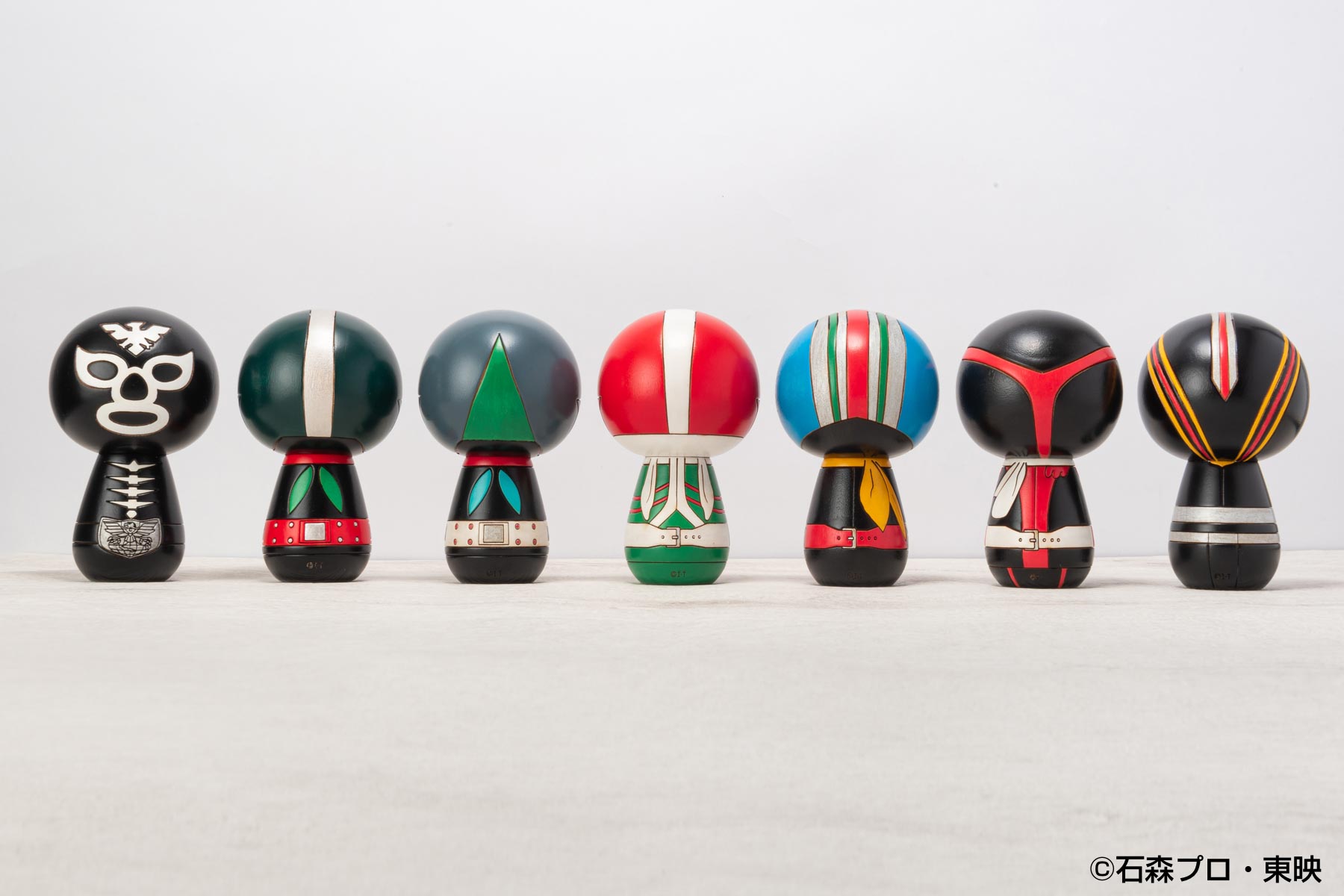 群馬県の伝統工芸「創作こけし」による「仮面ライダー