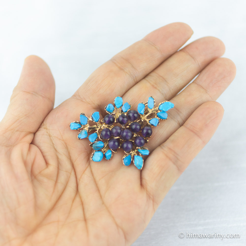 た*そ様 SWOBODA スワボダ ヴィンテージ ラビット ブローチ アメジスト