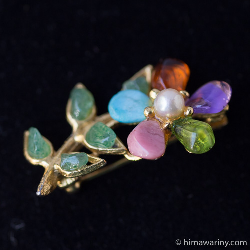 Swoboda スワボダ-天然石-ビタミンキャンディ・フラワー・ブローチ