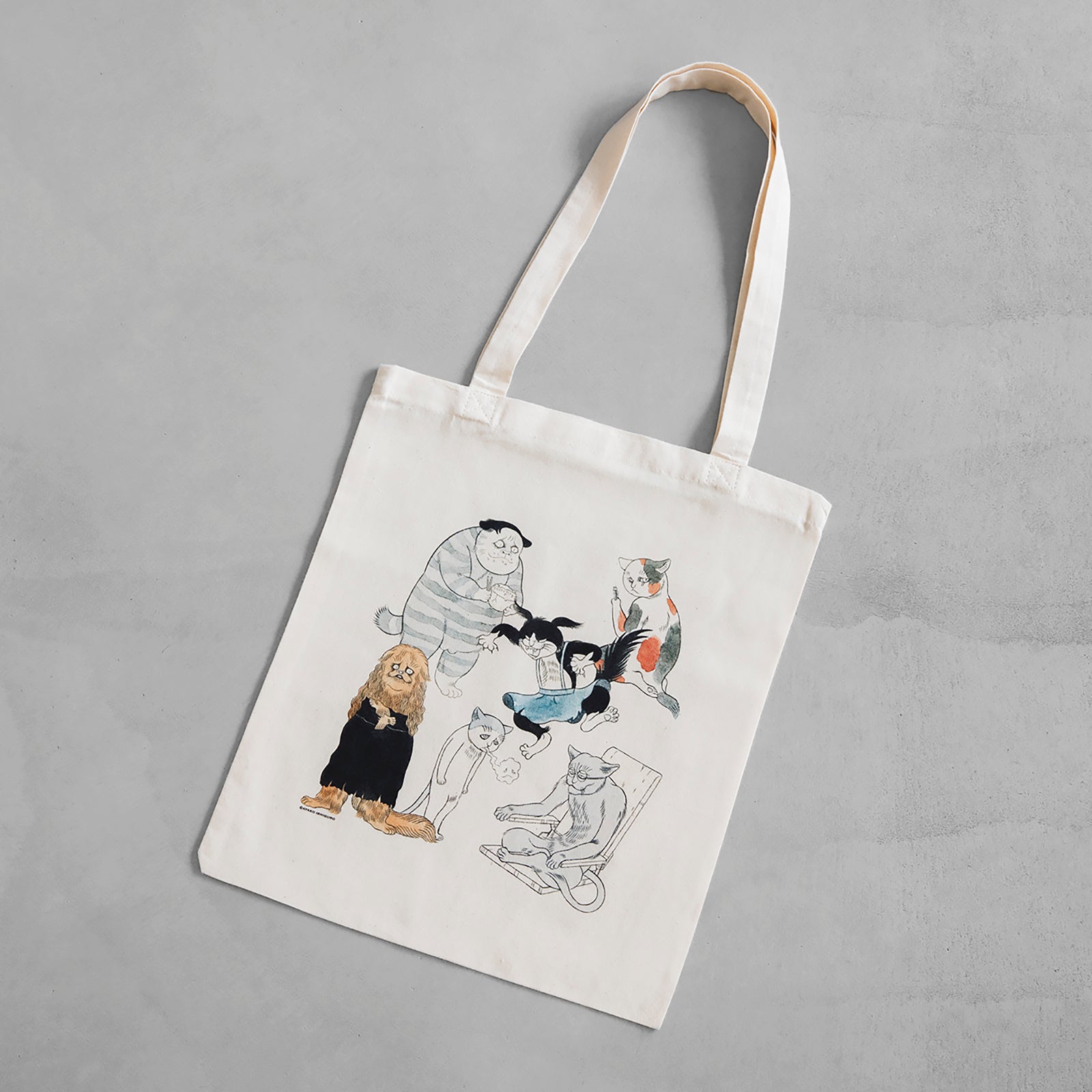 トートバッグ大 ひきずり猫 – ボリス雑貨店