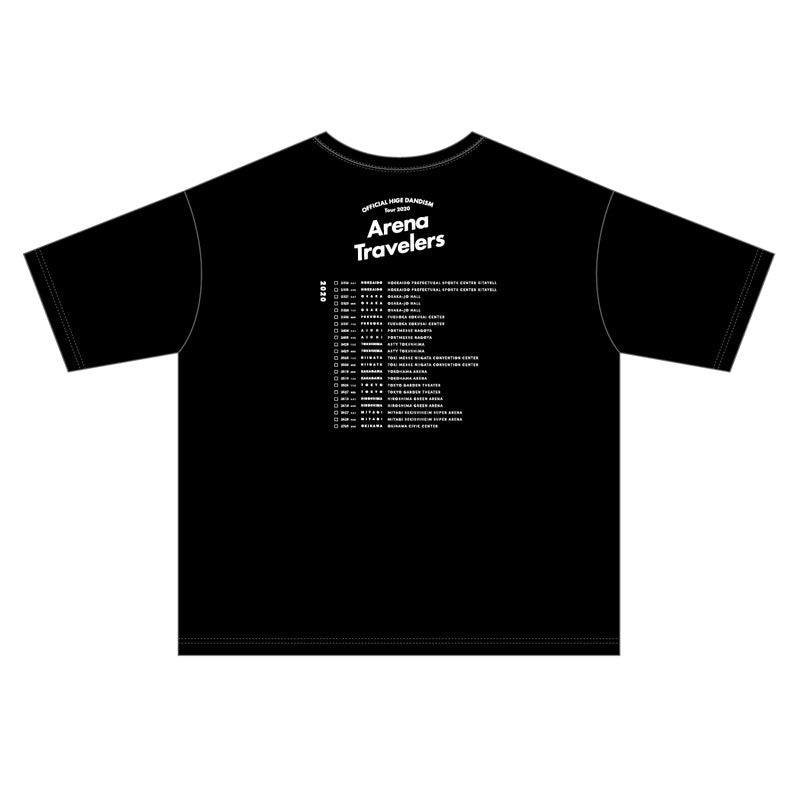 Tシャツ ブラック（Tour 2020 -Arena Travelers-） – Official髭男dism