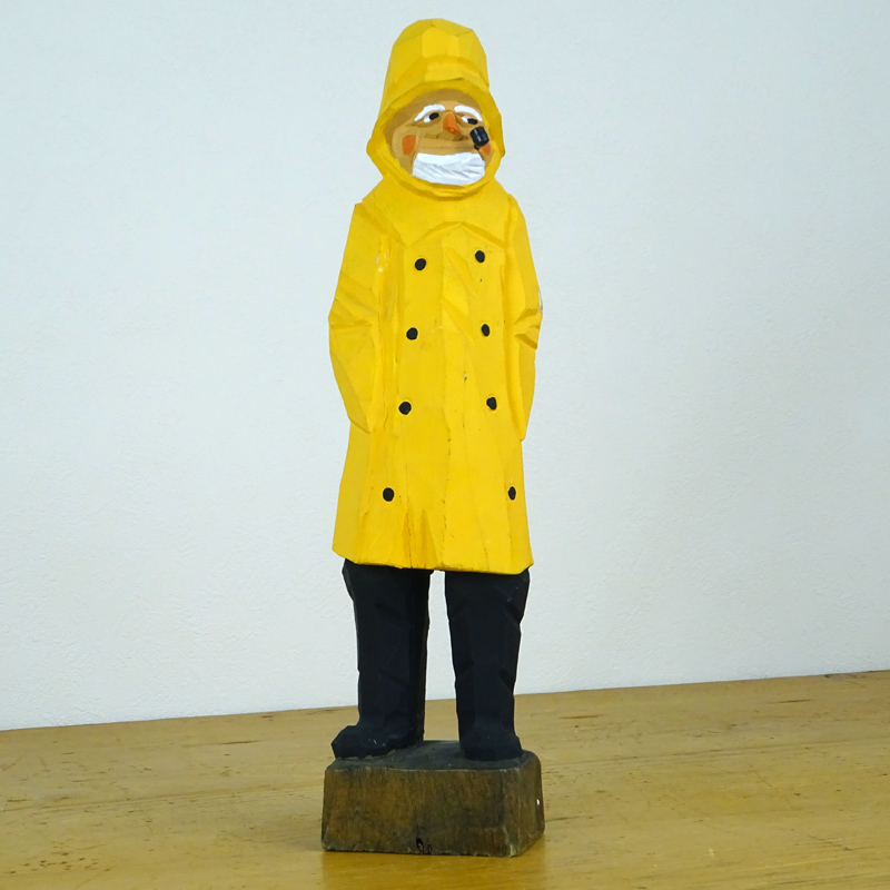 ヴィンテージ フィッシャーマン 木彫り 人形 | アンティークショップ