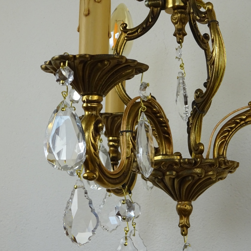 24. 超激安！フランス アンティーク シャンデリア 3灯 キャンドル