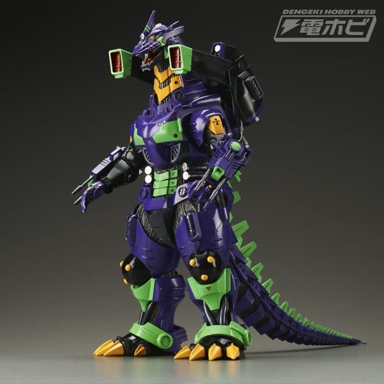 エヴァンゲリオン初号機・2号機カラーで立体化された「メカゴジラ