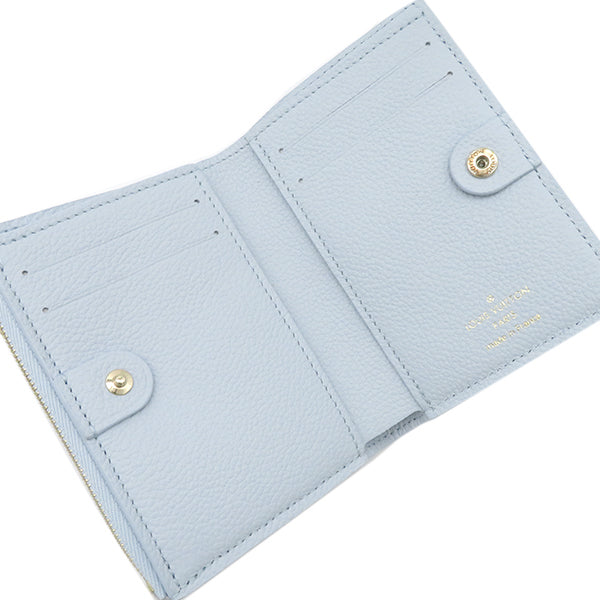 ルイヴィトン アンプラント ポルトフォイユ リサ 水色 折財布 ルイ