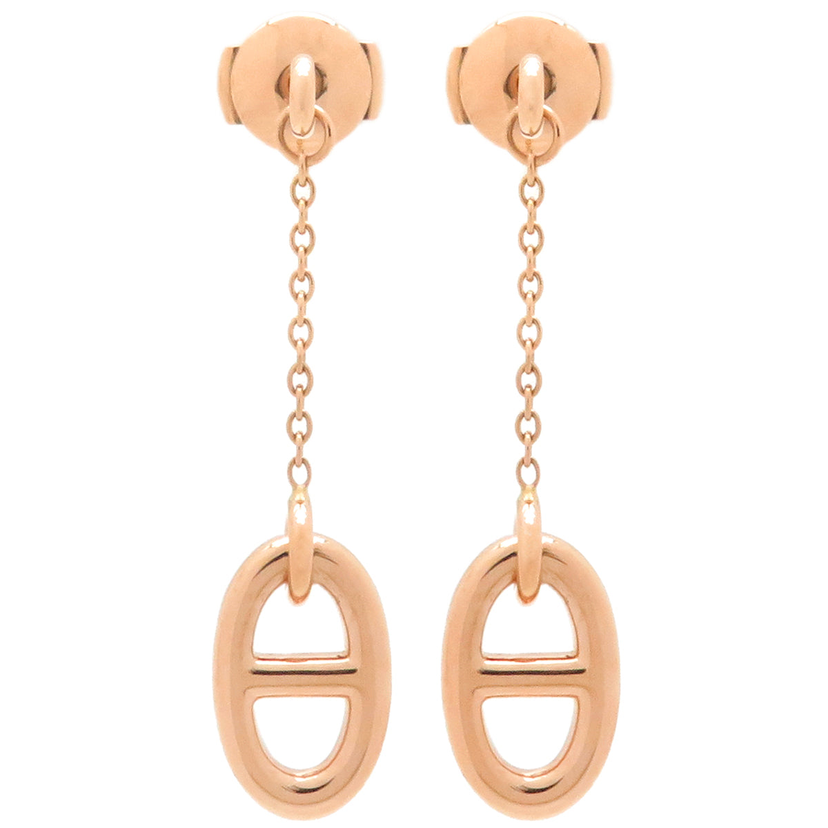 エルメス HERMES ファランドール PM ローズゴールド K18PG ピアス