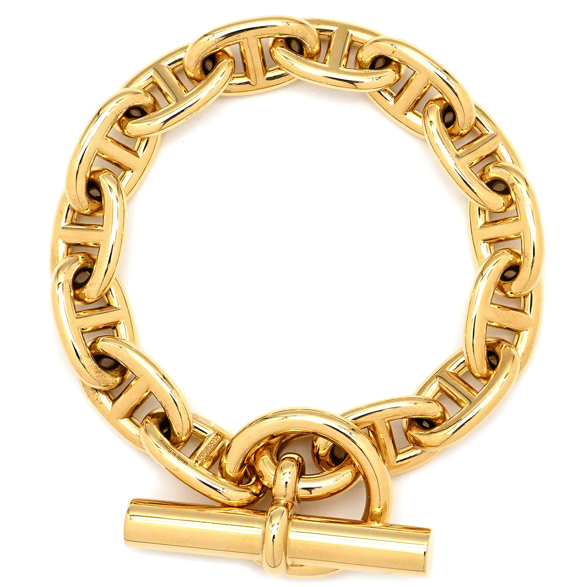 エルメス HERMES シェーヌダンクル MM イエローゴールド K18YG