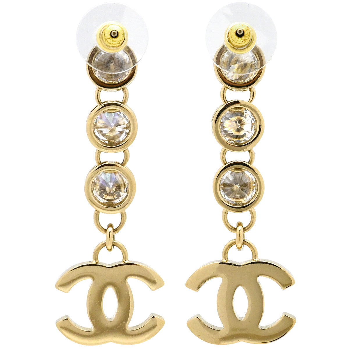 シャネル CHANEL ココマーク ロゴ ドロップ ゴールド GP ライン