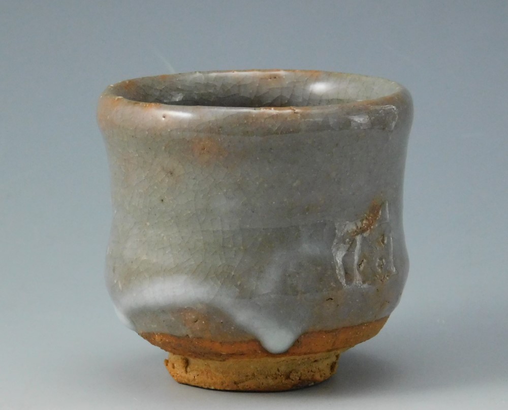 萩焼 十一世 坂高麗左衛門 作 砧 花入れ 共箱 陶器 花器 花瓶 花生 美