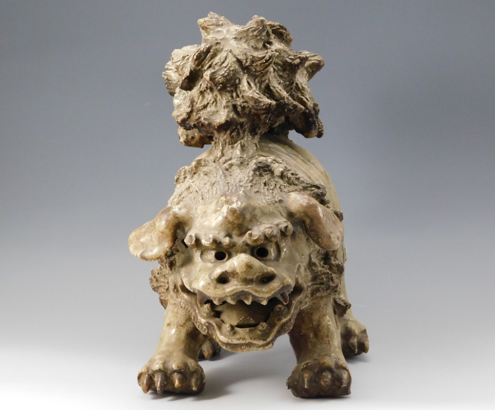 三代 坂新兵衛 古萩獅子置物 | いとう鳳凰堂古美術店