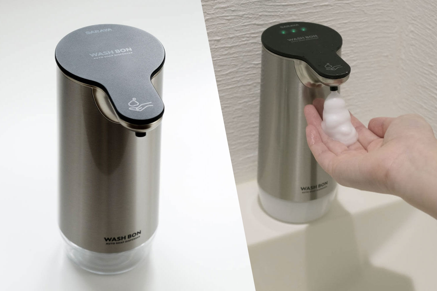 レビュー】サラヤ ウォシュボンオートソープディスペンサーは自動で泡