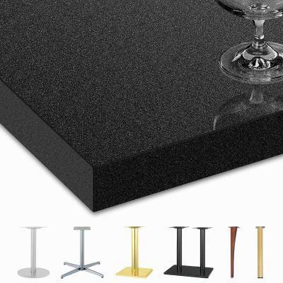 無地鏡面天板（共巻きエッジ）ブラック ラメ入り BL-LAGL-MC