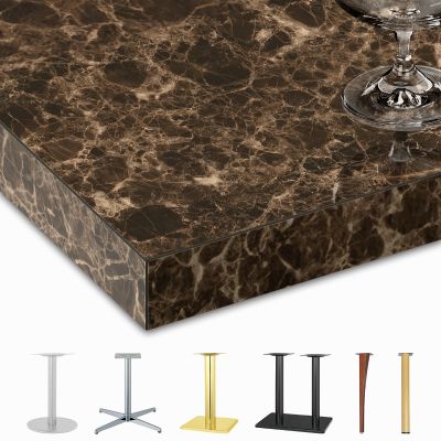 大理石柄天板（共巻きエッジ）ブラウンマーブル（グロス）BR-MAGL-MC