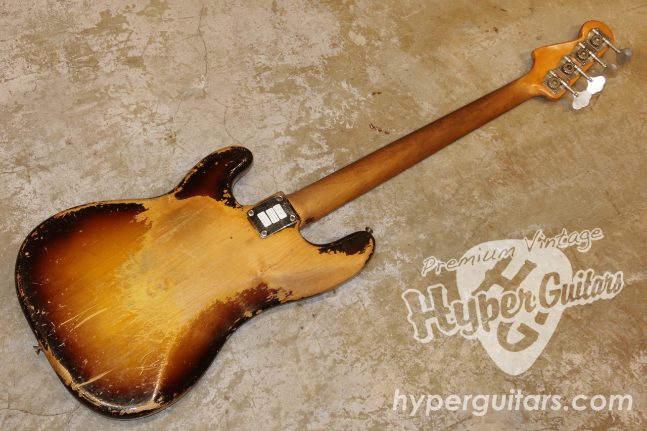 Fender '59 Precision Bass - サンバースト / スラブローズ - ハイパー