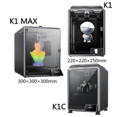 Creality K1/K1 Max/K1C 3D Printer, 600mm/s Max High Speed Printing