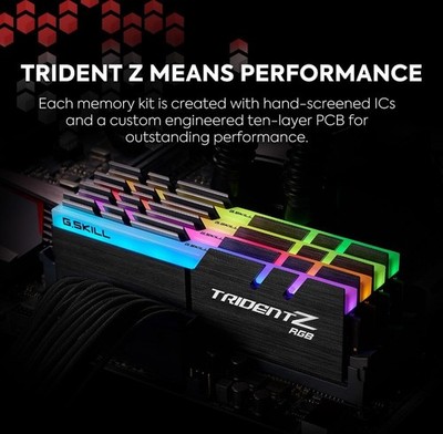 G. SKILL TridentZ RGB 32GB (2 x 16GB) PC4-25600 (DDR4-3200) Memory