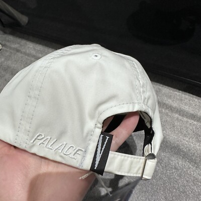 palace 6 panel white cap logo P Brand New 100% Cotton Ventile