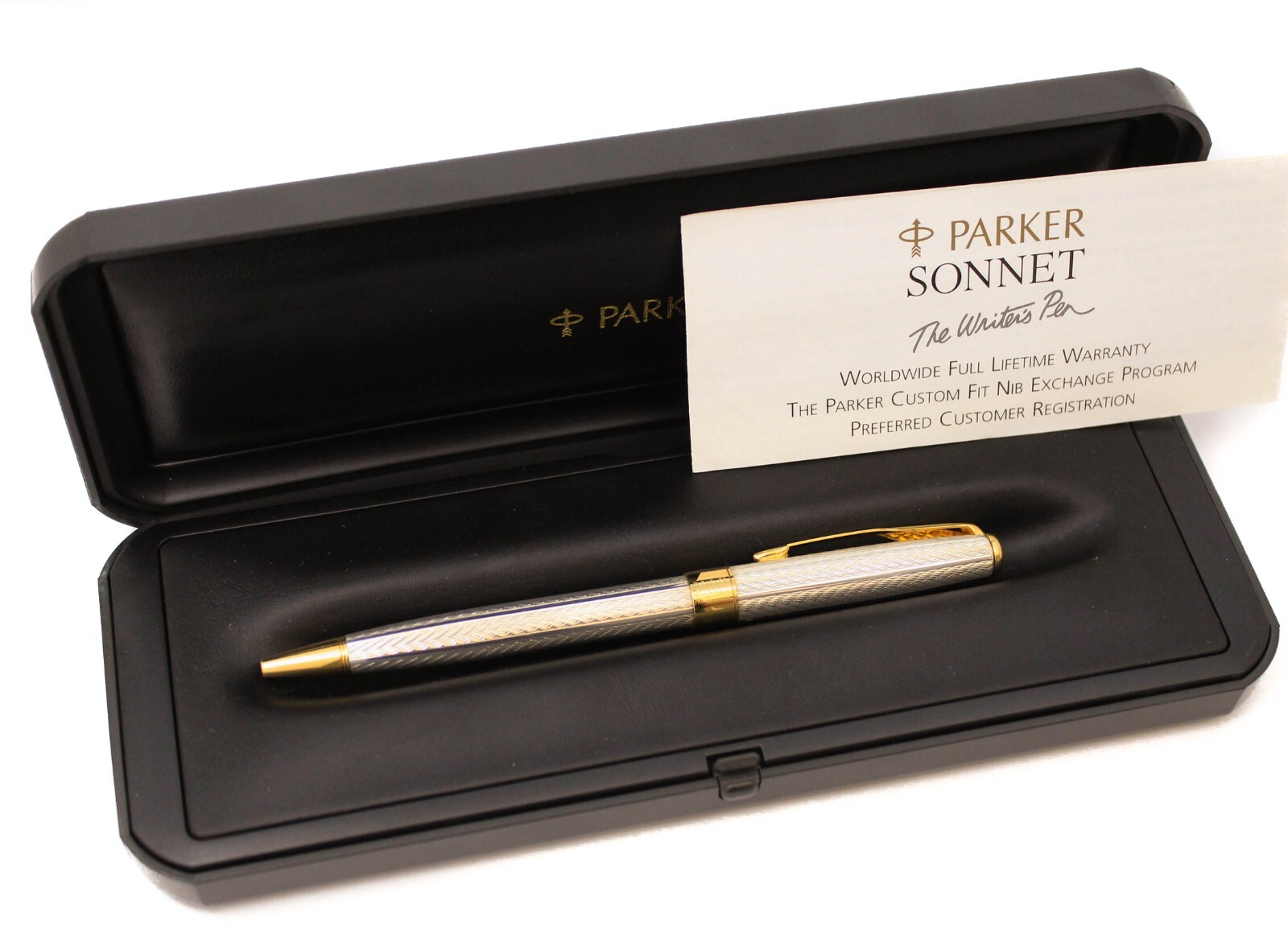 Parker Sonnet Sterling Silver Fougere Chevron Ballpoint Pen | eBay
