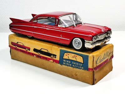 RARE Yonezawa (Japan) # 1960's CADILLAC 4-door Hardtop with Wipers