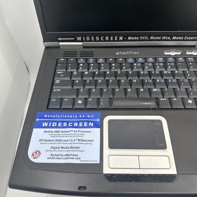 eMachine M6805 Laptop 512mb RAM 55gb HD Windows XP Works Needs