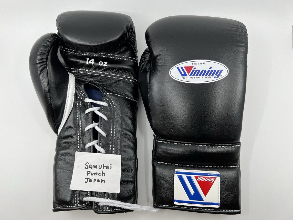 winning グローブ 14oz Winning Boxing Gloves 14oz MS-500 Black Lace