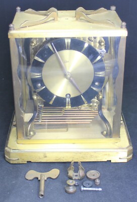 Schatz & Sohne W3 Triple-Chime Skeleton Mantel or Desk Clock