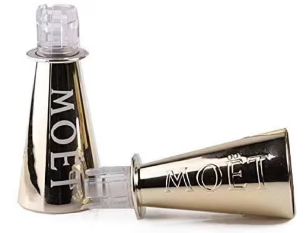 MOET CHANDON IMPERIAL GOLD ACRYLIC SIPPERS FOR MINI SPLIT BOTTLES