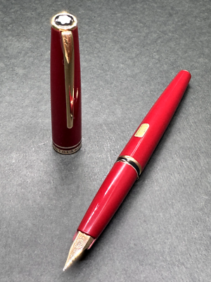 Excellent++] MONTBLANC GENERATION Red GT Vintage Fountain Pen 14K