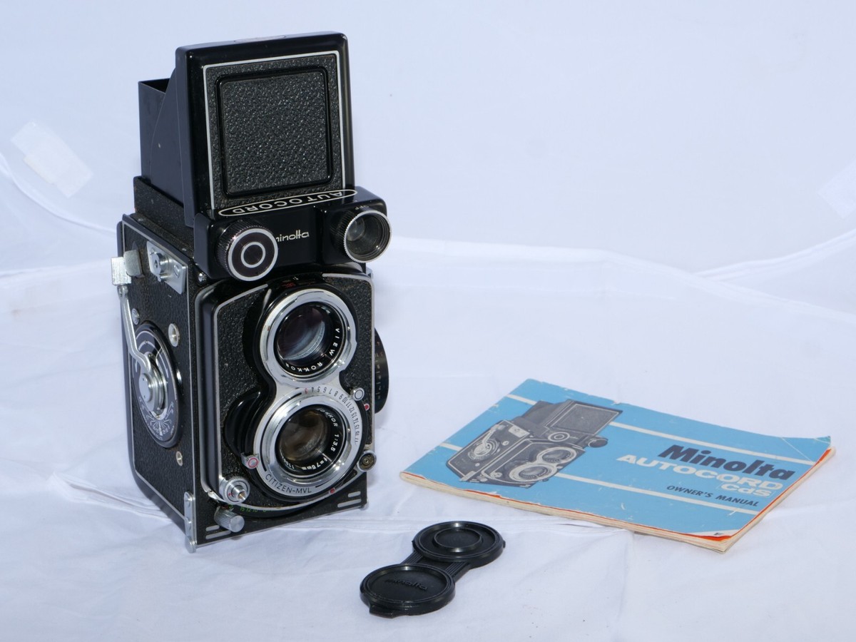 Minolta Autocord CDS II TLR 120 Film Camera with Meter. Case