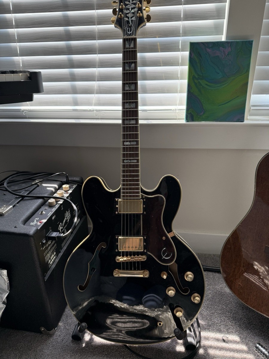 Epiphone Sheraton II Pro Semi-Hollowbody Electric Guitar Black | eBay
