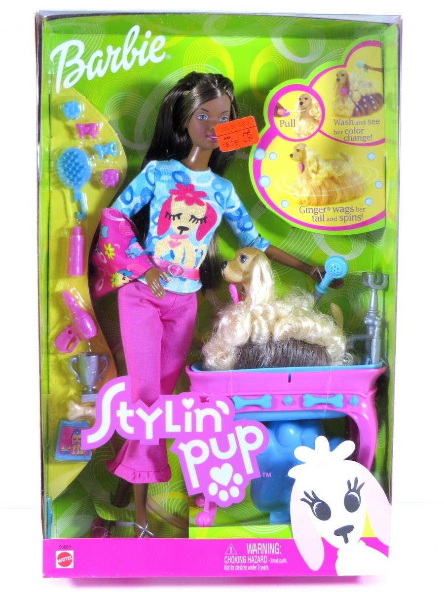 NIB BARBIE DOLL 2002 STYLIN' PUP BLACK AA 56685 | eBay