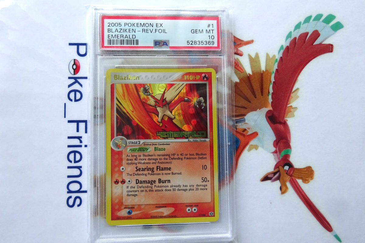 Pokemon Blaziken EX Emerald Reverse Holo Foil Stamped PSA 10 | eBay
