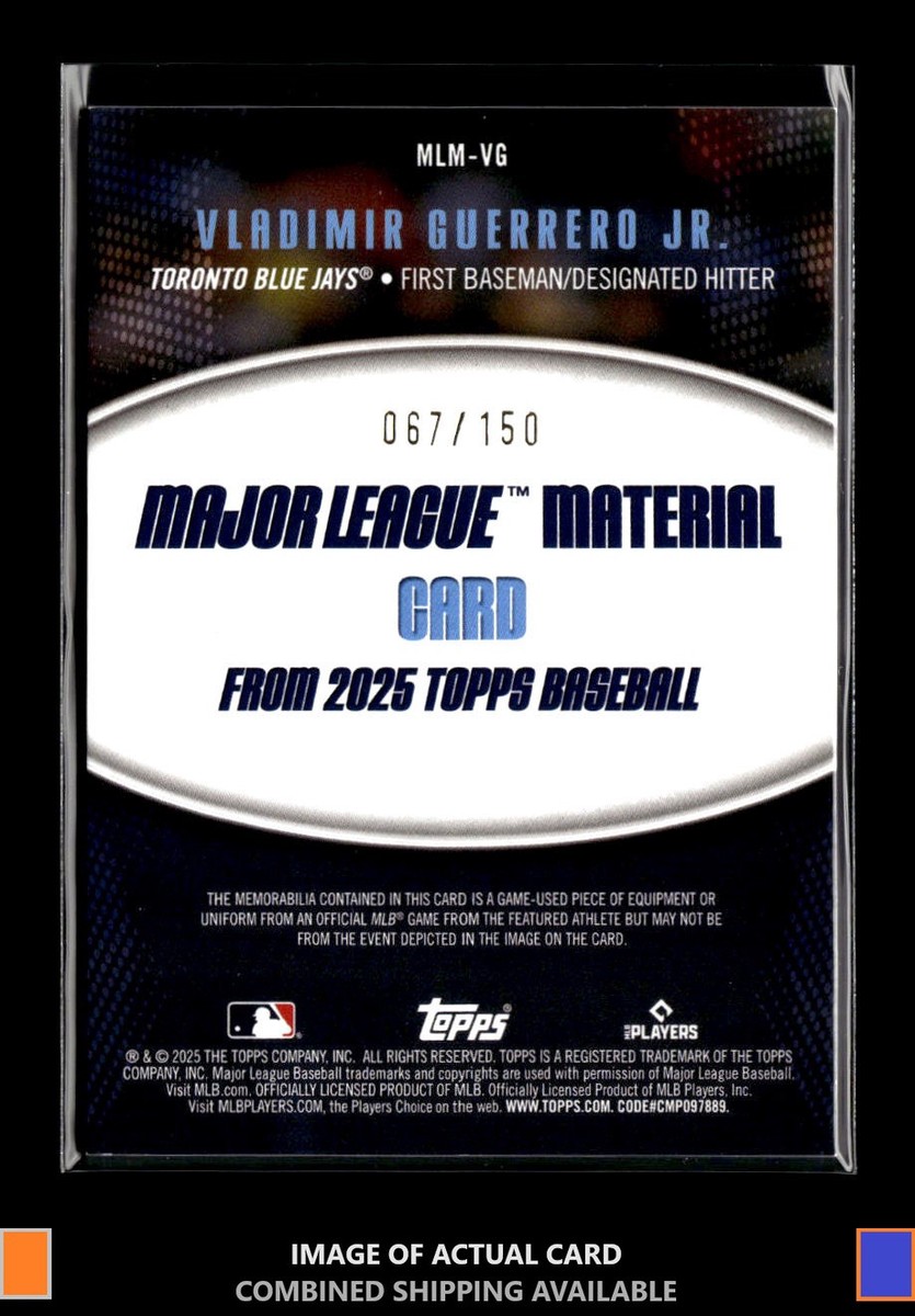 2025 Topps Major League Material Relic Blue /150 Vladimir Guerrero