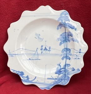 陶器 イギリス オックスフォード製 デボラ・シアーズ 花瓶 花器 手描き