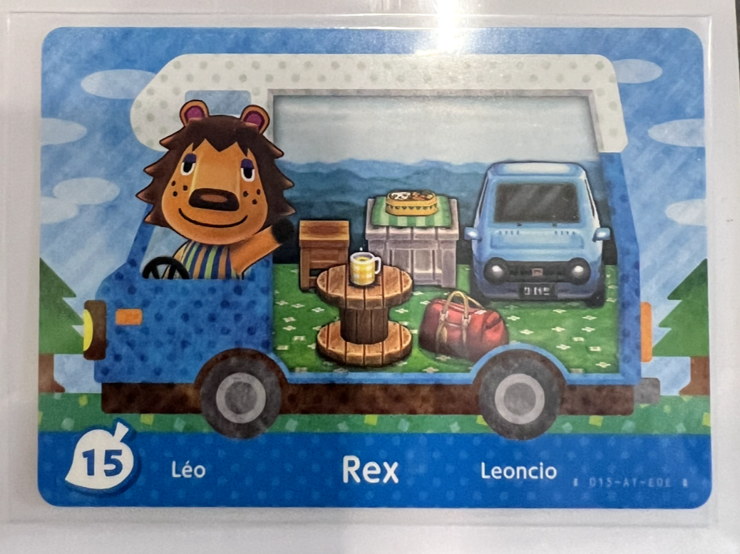 15 Rex 15 Animal Crossing Welcome Amiibo New Leaf RV Series Card
