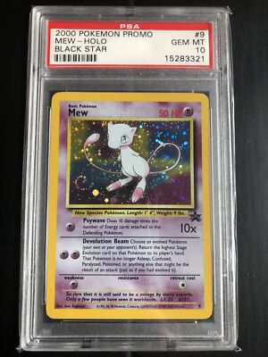 2000 Pokemon Black Star Promo Mew #9 PSA 10 (FULL GALAXY SWIRL) | eBay