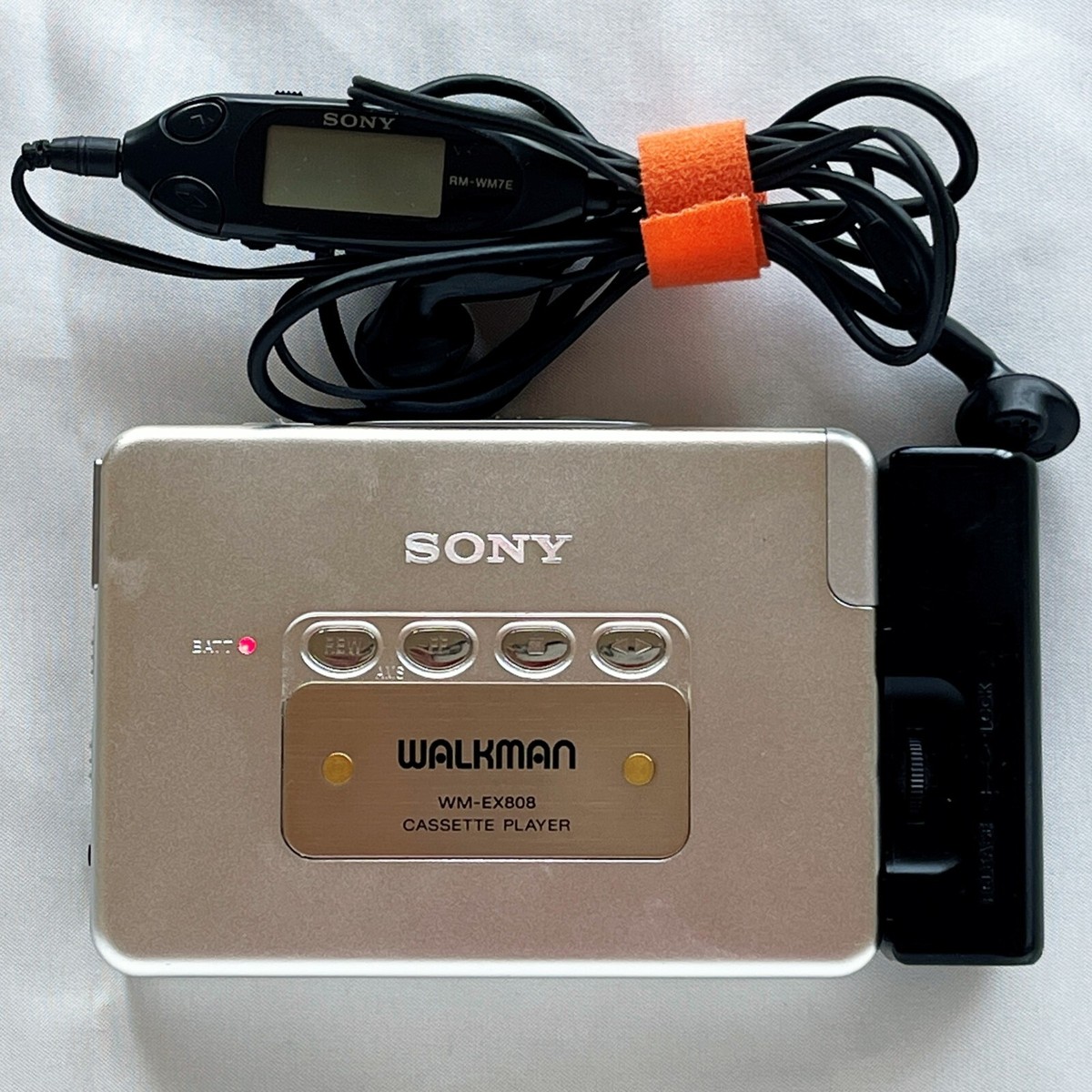 SONY WM-EX808 1993 Walkman W/Accessories Cassette Player Made in