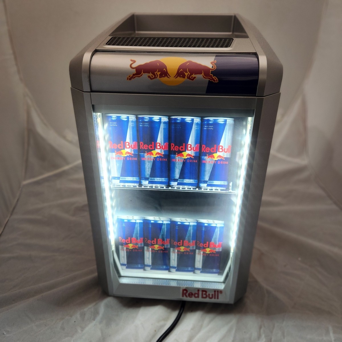 Red Bull Mini Fridge Lighted Cooler RB-GDC ECO LED With Locking