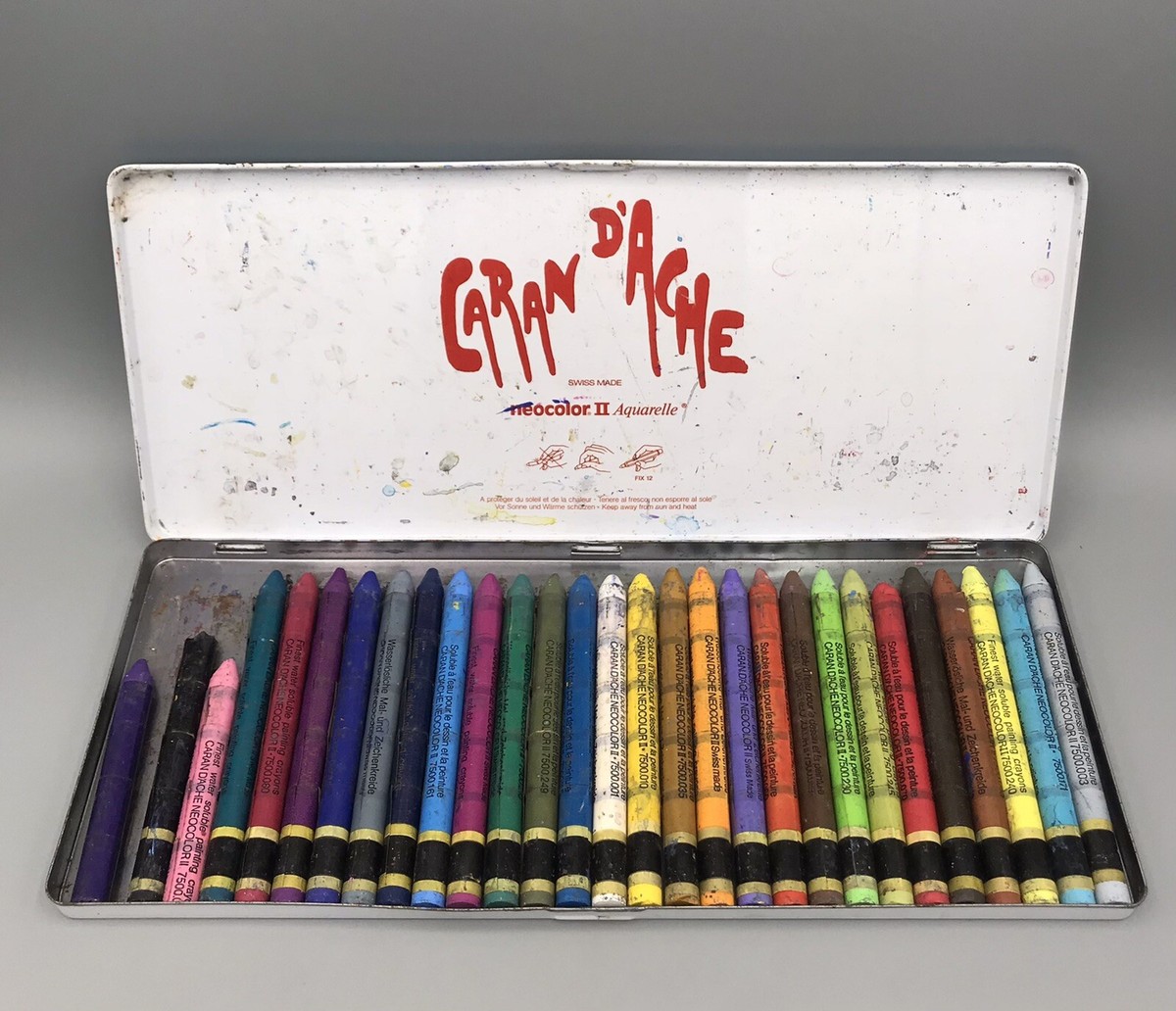Vintage Rare Caran d'Ache Neocolor II Aquarelle Swiss Made