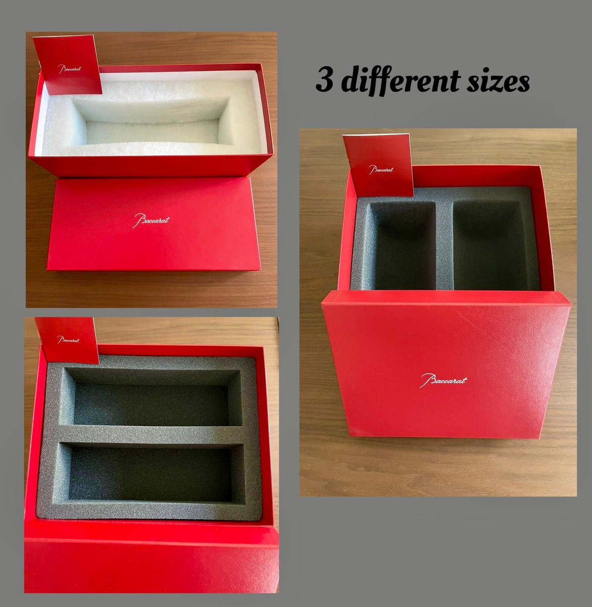 Original Baccarat Red Empty Boxes (3 different sizes) price for