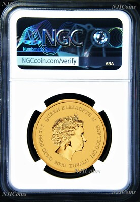 2020 James Bond 007 $100 1oz .9999 GOLD BULLION COIN NGC MS70