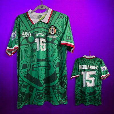 Mexico Home World Cup 98 - HERNANDEZ # 15 - Football Soccer