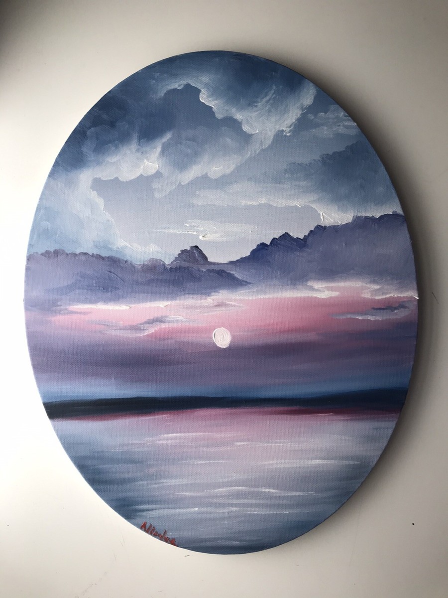 P50号】good blue(cave) 油絵 oil painting P50号】good blue(cave